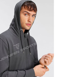 Sweat-shirts à fermeture éclair pour hommes grandes tailles, automne-hiver, 100% coton, épais, personnalisés, séchage rapide, respirants, logo personnalisé - Product Image 5