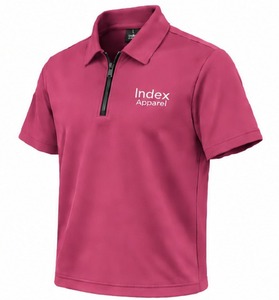 Polos Personalizados Bordados para Hombre, Index Apparel, Manga Corta, Cierre de Cremallera de un Cuarto, Polo Deportivo de Golf - Product Image 3