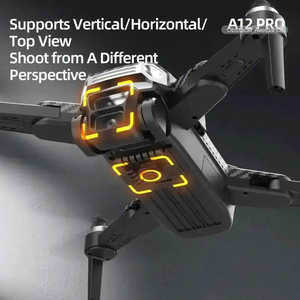 โดรน A12 Pro Mini 4K กล้องคู่ ระบบ Optical Flow หลบหลีกสิ่งกีดขวาง โดรนแบบพับได้ Quadcopter ระดับมืออาชีพ - Product Image 2