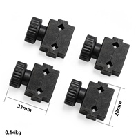 HTL 4PCS Serre-tube robuste à double trou avec vis moletée et bouton rotatif, support de fixation réglable pour tuyau hydraulique et conduite de carburant