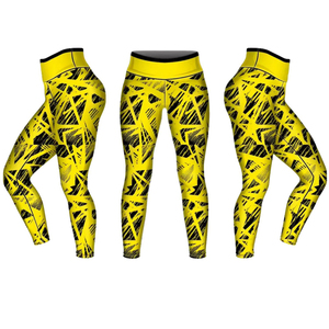 Leggings pour femmes sur mesure à prix avantageux, vente chaude, longueur intégrale, haute qualité, en spandex et polyester tricoté, taille mi-haute, respirants - Product Image 6