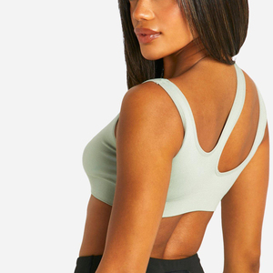 Soutien-gorge de sport asymétrique sans coutures pour femme, respirant, personnalisé, nouvelle conception, séchage rapide, écologique, antibactérien, le plus vendu - Product Image 5