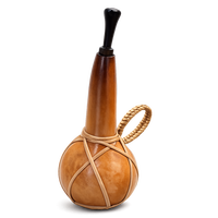 Gourde artisanale séchée traditionnelle en calebasse, style Zen Asiatique Indien, avec poignée de transport, écologique, portable, pour l'extérieur et la maison