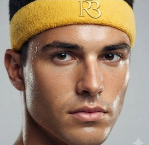 Bandeau de sport tricoté pour hommes, largeur 4,5 cm, respirant, antidérapant, en coton uni, toutes saisons - Product Image 4
