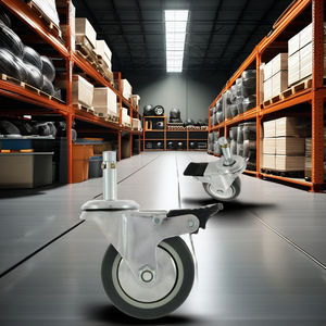 3 Inch Food Cart Caster <b>Wheels</b> <b>with</b> <b>Lock</b> - Product Image 1