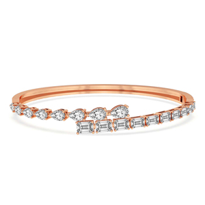 กำไลข้อมือทองคำแท้ 18k คลาสสิก ประดับมรกตและเพชรทรงหยดน้ำ Symphony Lab Diamond แบบเปิดได้ สำหรับผู้หญิงและเด็กผู้หญิง - Product Image 5