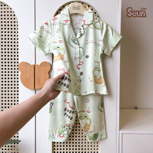 Conjunto de Pijama de Manga Larga con Dibujos Animados para Niñas SeunKids, Ropa de Dormir Suave y Transpirable Hecha en Vietnam - Product Image 2