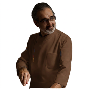 Uniforme de chef unisexe pas cher, dernier design, résistant à l'usure, anti-salissure, professionnel, sans bouloches, pour restaurant et bar. - Product Image 5