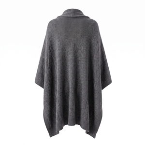 <b>Women's</b> Winter Chunky Knit Poncho Cozy Casual Oversized Knit <b>Cape</b> OEM ODM Wholesale Factory Custom Logo Low MOQ - Product Image 3