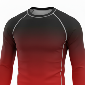 Maillots de protection anti-UV pour hommes de qualité supérieure, vêtements de sport, logo personnalisé, impression numérique, couleur unie, légers, 160g Polyester/Nylon - Product Image 4