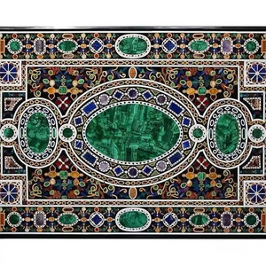 Mesa de Comedor con Incrustaciones de Mármol de Nuevo Diseño, Empacada para Envío, Versátil para Casa de Campo, Apartamento, Hotel, Escuela, Villa, Parque - Product Image 3