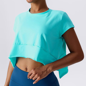 Camiseta Corta de Verano para Mujer, Holgada, de Manga Corta, Ecológica, Transpirable, de Secado Rápido, 100% Algodón, Personalizable - Product Image 5