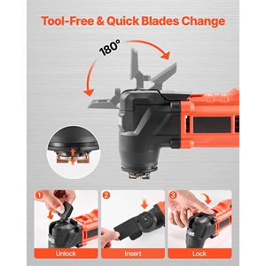 20V Cordless Oscillating <b>Tool</b> Multitool with 6 Variable Speeds 8500-17000 OPM 3.2 Degree Angle Battery <b>Powered</b> - Product Image 5