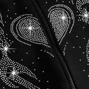 Custom Bling Sparkle Crystal Rhine Stone Men's Skull Full-Zip Rhinestone <b>Skeleton</b> <b>Hoodie</b> Custom Logo 100% Polyester Winter - Product Image 6