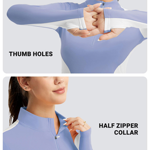 Top Trending Women’s Riding Shirt Zipper Design Quick Dry Anti Wrinkle Flexible Slim Fit Equestrian Horse Riding <b>Base</b> <b>Layer</b> - Product Image 5