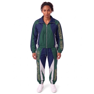 custom womens charcoal tracksuit set metallic piping circuit graphic <b>track</b> <b>jacket</b> pants 2 piece sportswear casual sweat suit set - Product Image 3