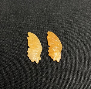 Par de Gemas de Aventurina Naranja Natural Talladas en Forma de Hoja |   Piedras Sueltas Talladas a Mano para la Fabricación de Joyas al por Mayor - Product Image 5