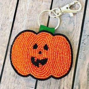 Elegant Seed Beaded Keychain Handmade <b>Key</b> Holder For <b>Keys</b> Bags Halloween Pendant Designer Bag Charm Trendy Fashion <b>Key</b> Ring - Product Image 2