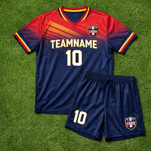 Tenue de football personnalisée pour clubs et équipes, short respirant à séchage rapide, tissu 100% polyester sublimé, tailles plus grandes pour joueurs - Product Image 1