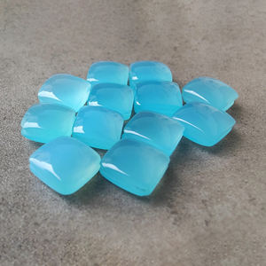 Cabujón Cuadrado de Calcedonia Azul Natural, Gema Briolette Calibrada, Piedra Suelta para Joyería - Product Image 5
