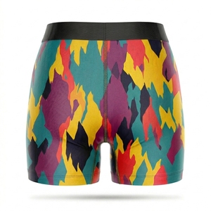 Boxers pour hommes en coton doux et extensible, sous-vêtements confortables à taille élastique, caleçons respirants pour hommes, sous-vêtements décontractés - Product Image 3