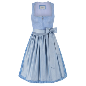 Women's Vintage Dirndl <b>Dress</b> A-Line Midi Sleeveless Square Collar Velvet With Belt <b>Elastic</b> Waist Flared Hem Autumn Style - Product Image 5