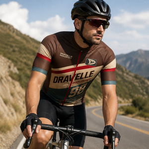 Custom Retro 90s <b>Cycling</b> Jersey OEM High Performance Breathable Polyester Mesh Bike Shirt with Full Zipper Rear Pockets - Product Image 6