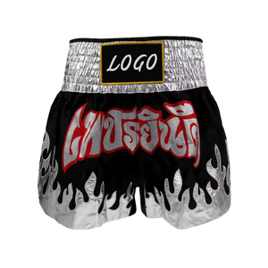 ออกแบบกางเกงคิกบ็อกซิ่ง MMA แบบยูนิเซ็กซ์ของคุณเอง ปรับแต่งโลโก้ด้านหน้า ยืดหยุ่นได้ สีสันตามสั่ง น้ำหนักเบา ระบายอากาศได้ดี ผลิตในปากีสถาน - Product Image 6