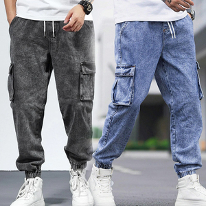Pantalones Cargo de Algodón Lavado a la Piedra con Cordón en la Cintura, Ajuste Holgado, Largo hasta el Tobillo, Cintura Media, Color Sólido, Estilo Casual, con Bolsillos - Product Image 6
