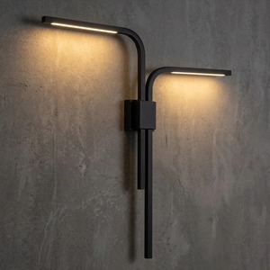 Minimalist Brass Wall <b>Sconce</b> Vertical Geometric Design Metal Handicraft Lighting Fixture - Product Image 6