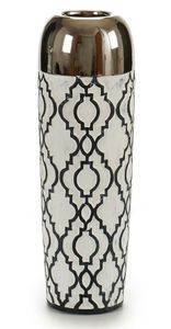 Ensemble de 3 vases en métal blanc doré, vases à fleurs vieillis pour le sol, vases décoratifs en fer pour la table, pour mariage et maison - Product Image 5