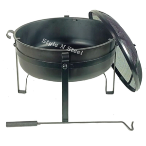 Luxury Iron <b>Fire</b> <b>Pit</b> with Heat Resistant Paint Freestanding Design Coal/Wood Burning Outdoor Heater - Product Image 2