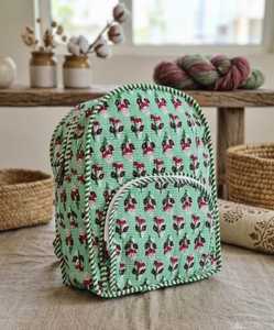 Bolso de Mano de Lona Casual con Estampado Floral Pintado a Mano para Mujer, con Gran Capacidad y Bolsillo Frontal para la Playa y el Uso Diario - Product Image 1
