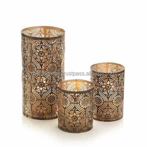 Bougeoir votif rond en métal en acier inoxydable Porte-bougie votif de taille personnalisée pour festivals, décoration intérieure par Decor impex - Product Image 2