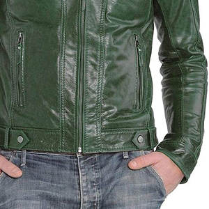 Winter Men's <b>Leather</b> Jacket Stand Collar Heavy Duty Vintage Look Cold Proof Full Inner Lining Front Logo High Street Style - Product Image 6