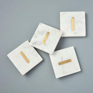 High End <b>Marble</b> <b>Coasters</b> With Smooth Surface For Elegant Dining Experience And Long Lasting Table Protection - Product Image 1