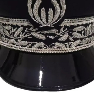 Gorra de Visera OEM para Sacerdote de Iglesia, Cadete, Banda Escolar, con Insignia Bordada de Cruz Dorada y Roja, Gorra Religiosa para Desfile - Product Image 3