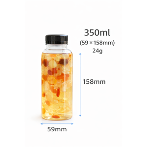Botella de Bebida Cilíndrica de PET Premium de 350 ml con Tapa de Rosca Negra o Blanca Segura, Modelo CT350-24, Hecho en Vietnam - Product Image 6