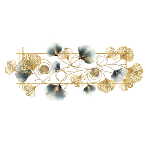 Décoration murale en métal doré au design fantastique, élégante décoration murale ronde en fer, à suspendre pour le salon, la chambre ou la maison. - Product Image 2