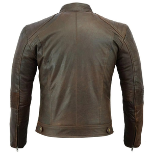 Chaqueta de Motocicleta de Cuero Elegante, Prenda Exterior Protectora y Duradera, Cómoda para Conducir, Moda Diaria, Anti-UV, Transpirable - Product Image 3