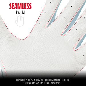 With Wholesale Rate New Trendy Non Slip Fully Customized Left-Hand Leather Baseball Batting Gloves with Hook and Loop Closure - Product Image 4