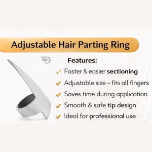 Kit d'extensions capillaires professionnel pour coiffeurs et salons de beauté avec outils et accessoires complets pour l'application d'extensions capillaires - Product Image 2