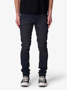 Jean en denim pour homme de haute qualité en coton, coupe skinny, marque AM Street, noir délavé, taille mi-haute, style hip-hop, respirant, streetwear, Y2K, OEM ODM - Product Image 1