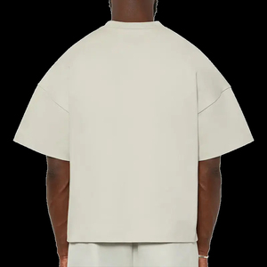 T-shirts amples à col rond pour hommes, 100 % coton épais, respirants, écologiques, style streetwear, coupe carrée, vente en gros - Product Image 4