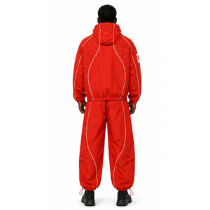 Ensemble survêtement coupe-vent oversize 2 pièces : veste zippée et pantalon élastique en nylon 100% avec motif sublimé - Product Image 3