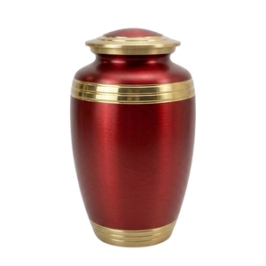 Classic All-Gold Cremation <b>Casket</b> Solid Aluminium Polished Rings Remembrance <b>Ash</b> Urn Factory - Product Image 6