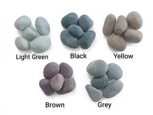 Smooth Light Green <b>River</b> Agate <b>Pebbles</b> Traditional Natural Stone Decor Durable Outdoor Use MMArt MMA-BLACK <b>RIVER</b> Garden 5 Year - Product Image 6