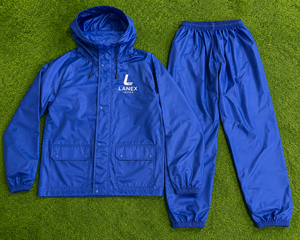 Custom PVC Waterproof Rain Suit with Hood Heavy Duty Rain <b>Jacket</b> and Pants Windproof Outdoor Work Fishing Motorcycle Rainwear - Product Image 6