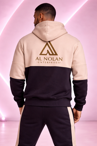 Conjunto Deportivo Premium para Hombre de Dos Tonos – Sudadera con Capucha y Pantalones Deportivos (Logotipo Personalizado, Estilo Urbano) - Product Image 3