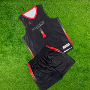 Maillots et shorts de basketball personnalisés en jacquard, édition de qualité supérieure, vêtements de sport, football, 100% polyester, séchage rapide, unisexe, fabriqué au Pakistan - Product Image 4